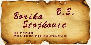 Borika Stojković vizit kartica